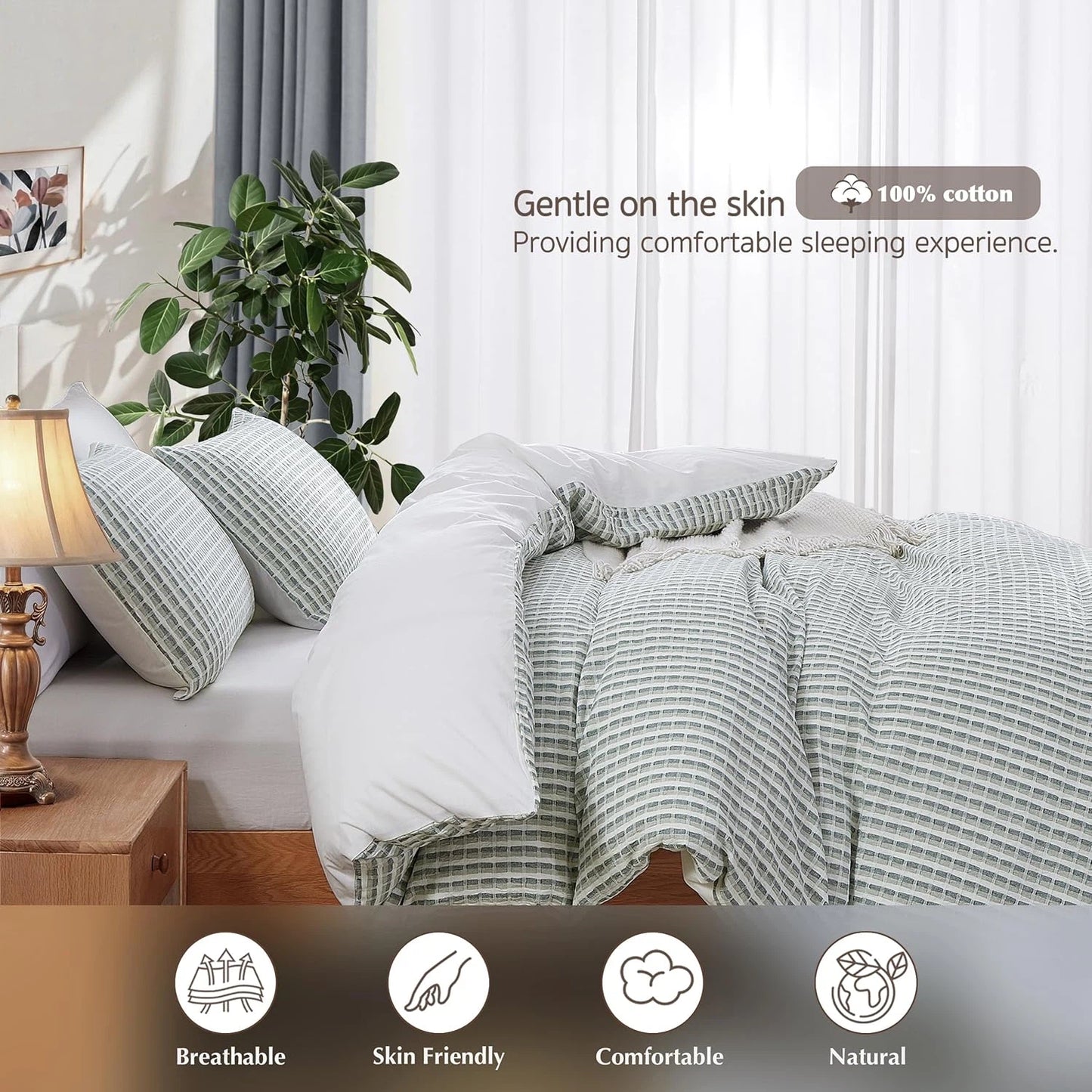 Waffle Weave Duvet Cover